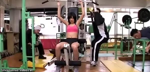  Japanese tiny gf rough sex after training